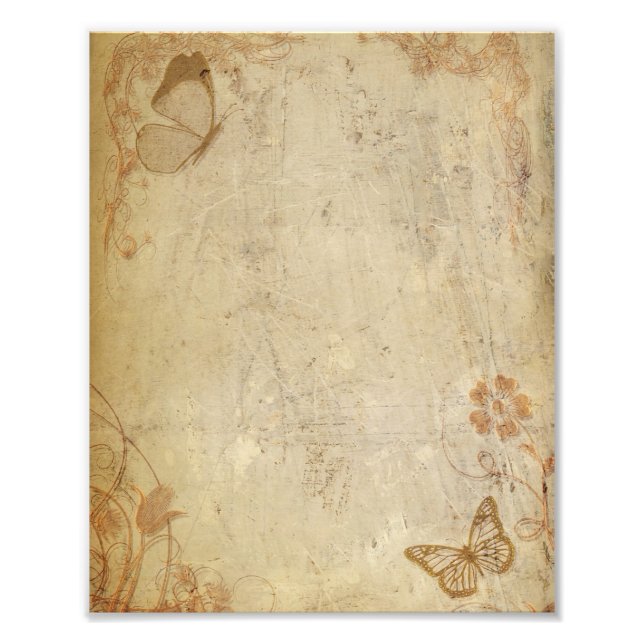 Vintage Schmetterlinge Fotodruck (Vorne)