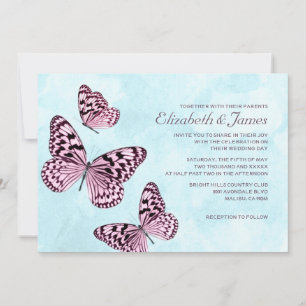 Vintage Schmetterlinge Hochzeitseinladungen Einladung