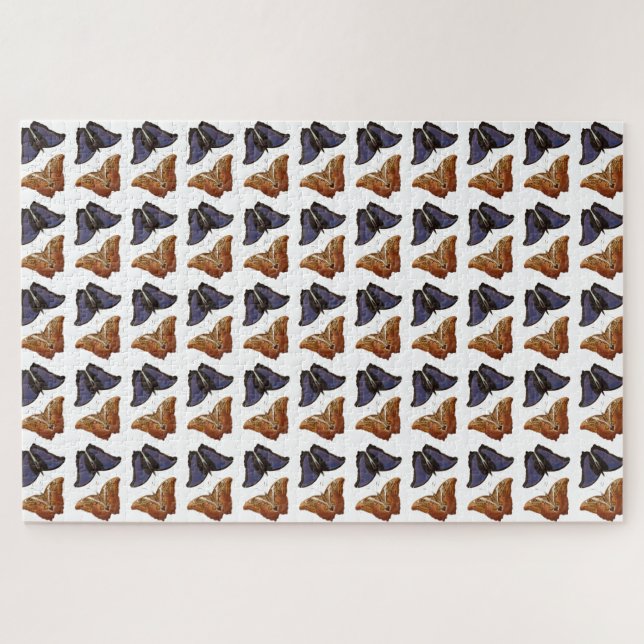 Vintage Schmetterlinge Illustration Art Puzzle (Horizontal)