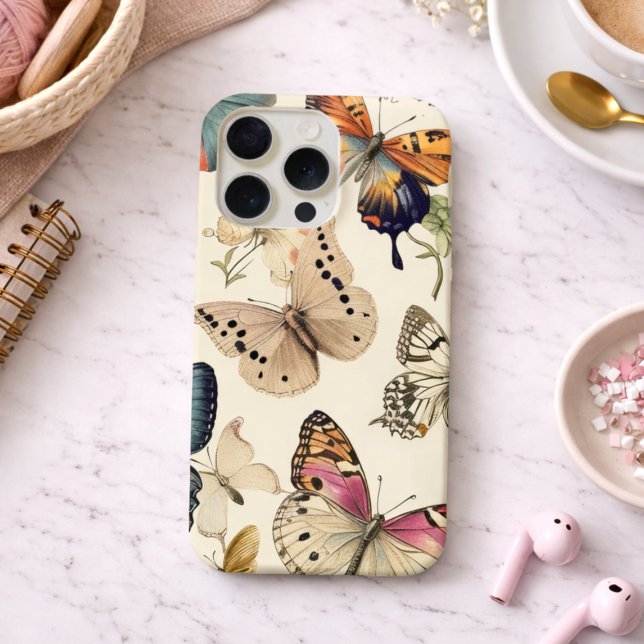 Vintage Schmetterlinge iPhone Hülle (Von Creator hochgeladen)