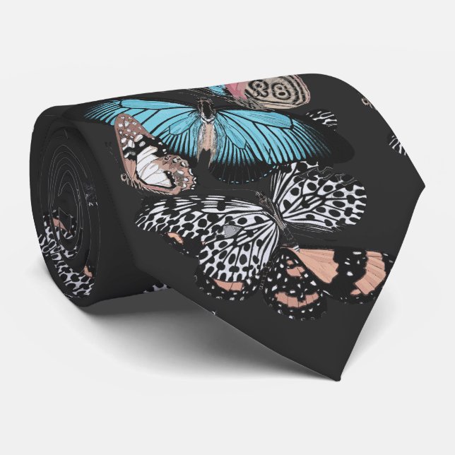 Vintage Schmetterlinge Krawatte (Gerollt)