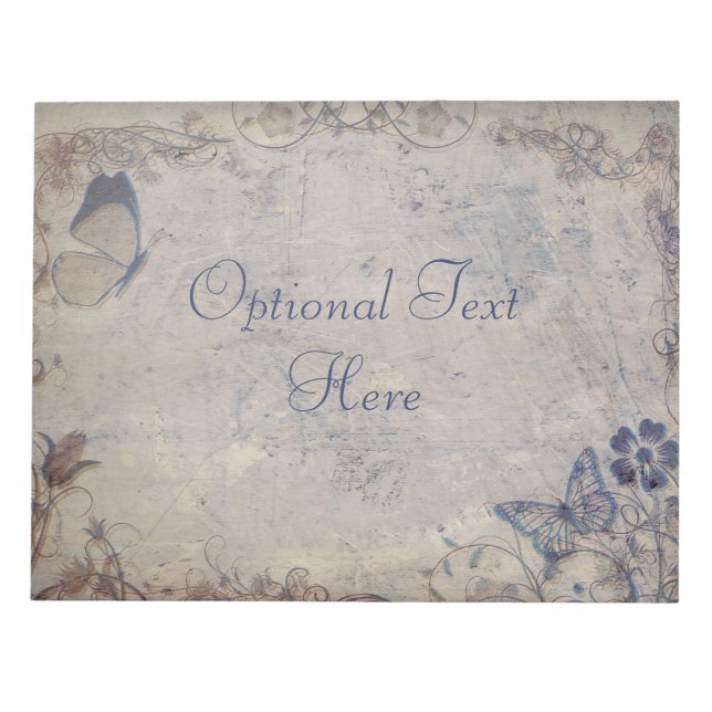 Vintage Schmetterlinge Notizblock (Vorderseite)