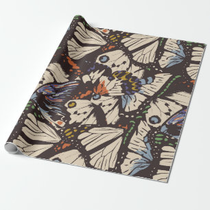 Vintage-Schmetterlinge Oberflächenmuster. Farbenfr Geschenkpapier