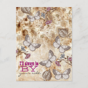 Vintage Schmetterlinge Postkarte