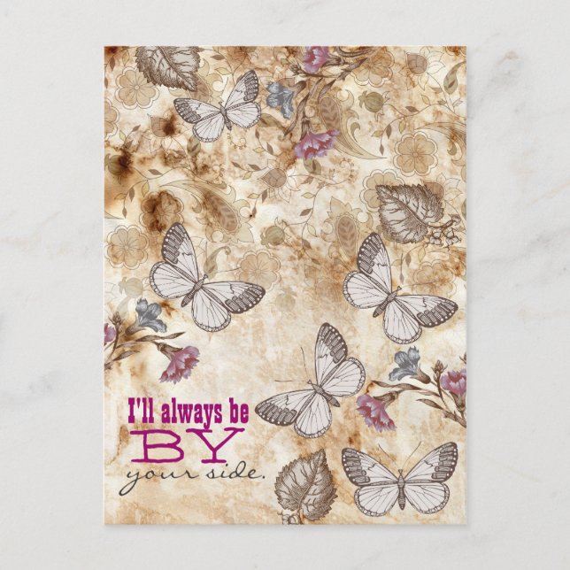 Vintage Schmetterlinge Postkarte (Vorderseite)