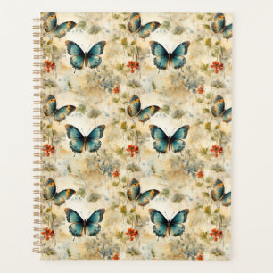 Vintage Schmetterlinge und Blume (11) Planer