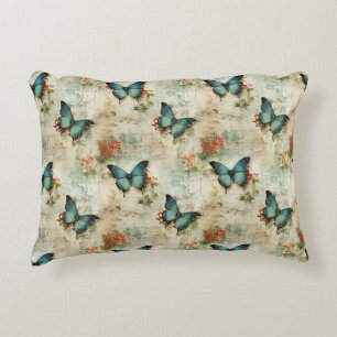 Vintage Schmetterlinge und Blume (12) Dekokissen