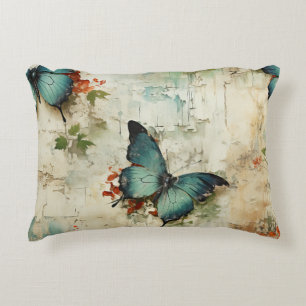 Vintage Schmetterlinge und Blume (12) Dekokissen