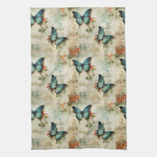 Vintage Schmetterlinge und Blume (12) Geschirrtuch