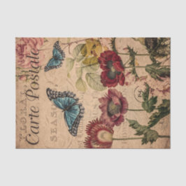 Vintage Schmetterlinge und Blume Seidenpapier