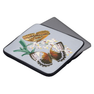 Vintage Schmetterlinge und Blumenbilder Laptopschutzhülle