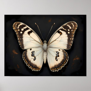Vintage Schmetterlingeleganz, zeitlose Natur Poster