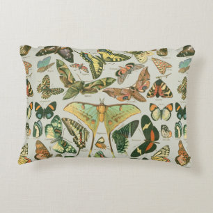 Vintage Schmetterlings-Motten-Musterdruck Zierkissen