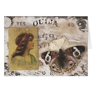 Vintage Schmetterlingsdame Collage