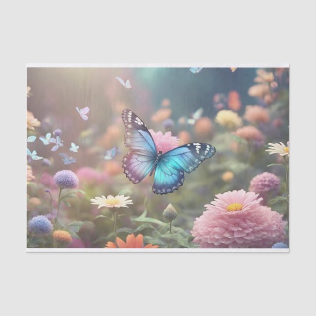 Vintage Schmetterlingseide Seidenpapier (Vorderseite)