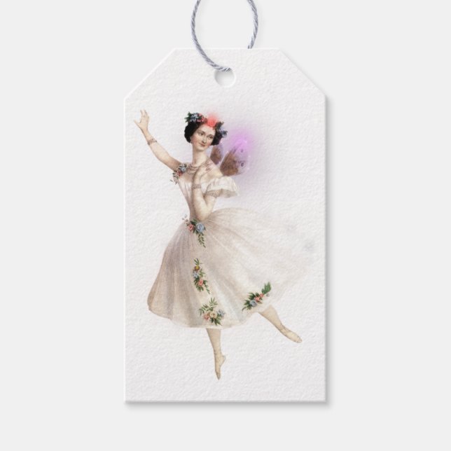 Vintage Schmetterlingspuffeldusche Geschenkanhänger (Vorderseite)