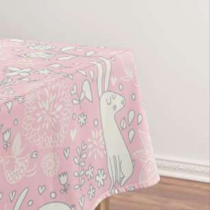 Vintage Schmetterlingssender Blume Pastellrosa Ost Tischdecke