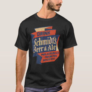 Vintage Schmidt's Retro eingestelltes Bier und Ale T-Shirt