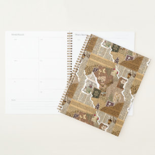 Vintage-Schmuckalbum-Junk-Journal-Ästhetik-Planer Planer
