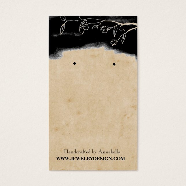 Vintage Schmuckkarten für BlumenEarring (Vorderseite)