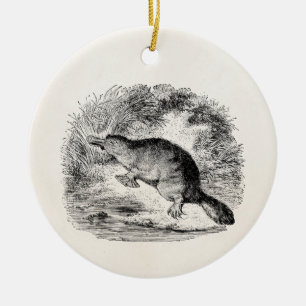 Vintage Schnabeltier personalisierte Tiere Keramik Ornament