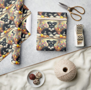 Vintage Schnauzer-Malerei Geschenkpapier