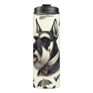 Vintage Schnauzer Nahtlos Thermosbecher