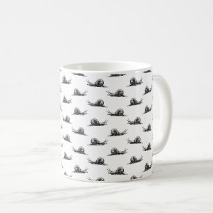 Vintage Schnecke Art CUSTOM HINTERGRUNDFARBE Kaffeetasse