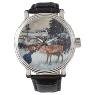 Vintage Schnee-Königin-Illustration Armbanduhr