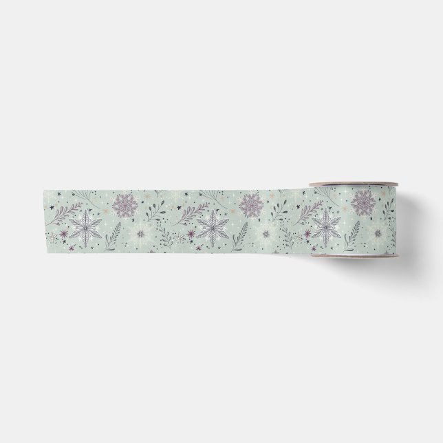 Vintage Schnee Satinband (Vorderseite)