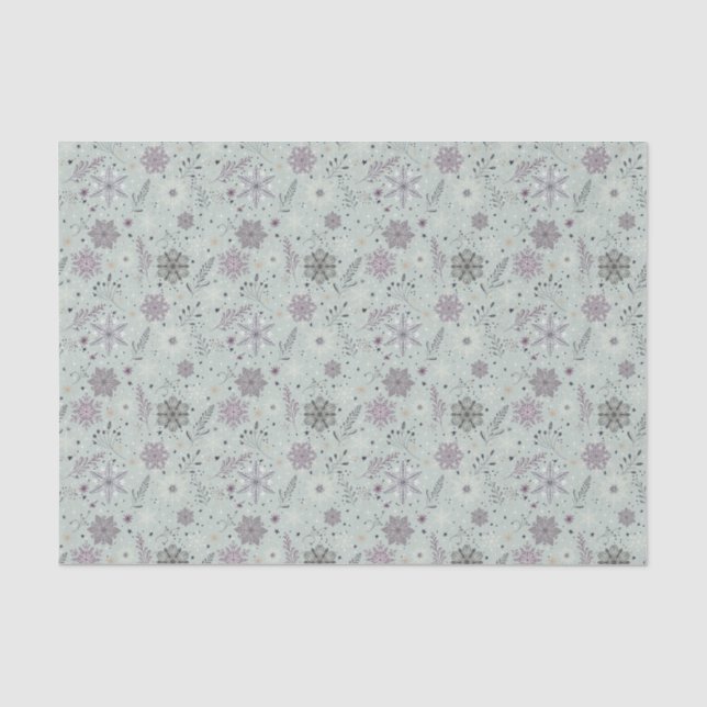 Vintage Schnee Seidenpapier (Vorderseite)