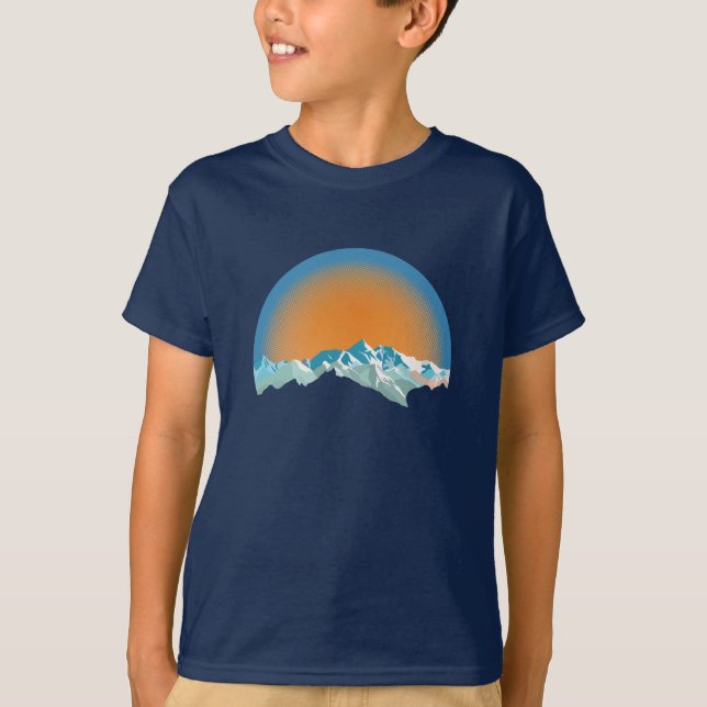 Vintage Schneeberge T-Shirt (Vorderseite)