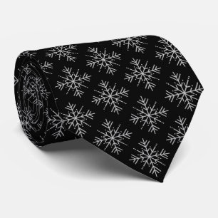 Vintage-Schneeflocke Schwarze Festliche Gefälligke Krawatte