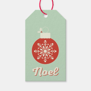 Vintage-Schneeflocken-Noel-Geschenkanhänger Geschenkanhänger