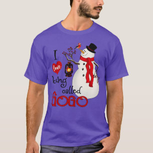 Vintage-Schneeflocken-Schneemann Ich liebe es, Gog T-Shirt