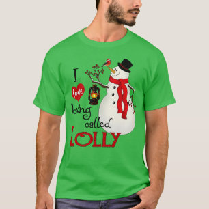 Vintage-Schneeflocken-Schneemann Ich liebe es, Lol T-Shirt