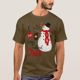 Vintage-Schneeflocken-Schneemann Ich liebe es, Oma T-Shirt
