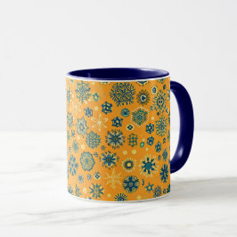 Vintage Schneeflocken Tasse