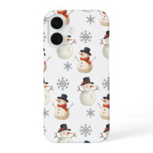 Vintage-Schneemann-Weihnachts-Schneeflocken-iPhone