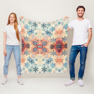Vintage-Schneemuster - Fleece-Decke Fleecedecke