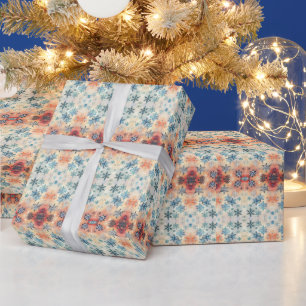 Vintage-Schneemuster - Geschenkpapier