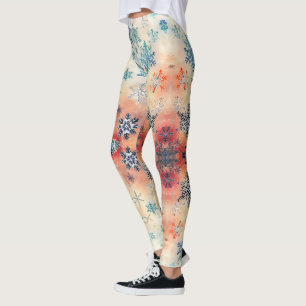 Vintage-Schneemuster - Leggings