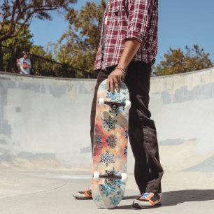 Vintage-Schneemuster - Skateboard