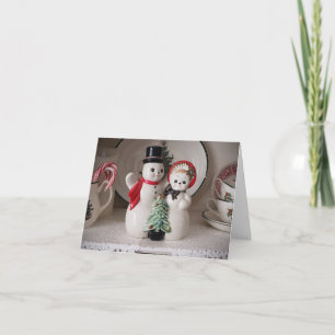 Vintage Schneeweihnachtsfeste Karte