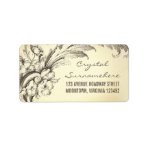 Vintage Schnörkel Hochzeitsadressen