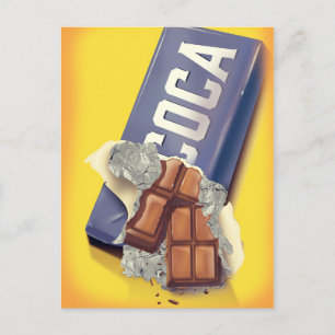 Vintage Schokolade Bar kommerziell Postkarte