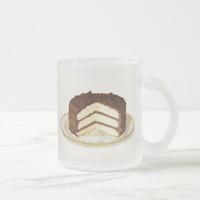 Vintage Schokolade Mattglastasse (Rechts)