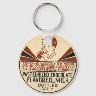 Vintage Schokolade Milchflasche Schlüsselanhänger