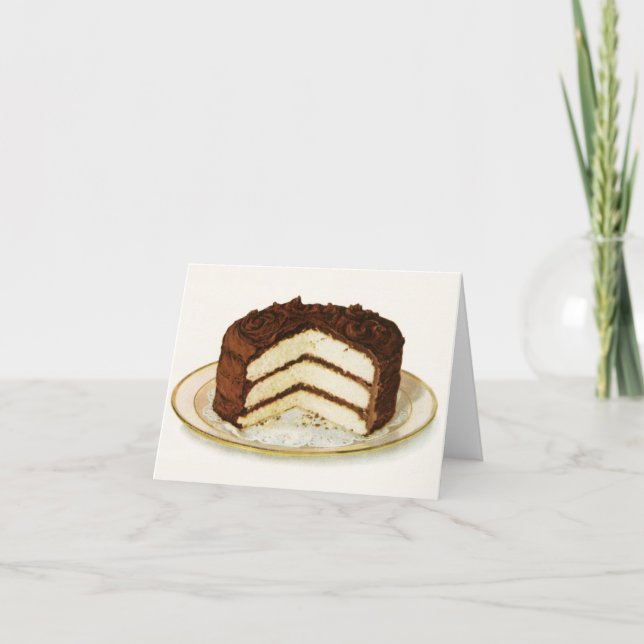 Vintage Schokoladenbackkarte Karte (Vorderseite)