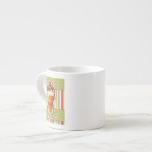 Vintage SchokoladenEiscreme Espressotasse